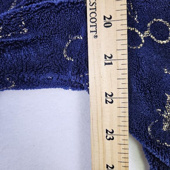 Harry Potter Hooded Pajama One Piece Unisex Kids M 7/8 Hogwarts Fleece Blue Gold - Picture 10 of 12